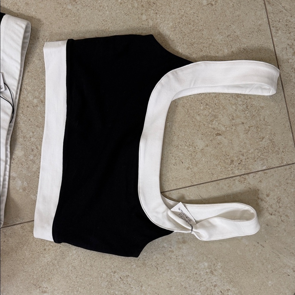 Express Black & White Crop Top and Mini Skirt Set - Picture 4 of 4